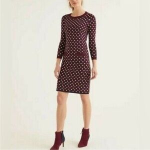 Boden Holly Knit Print Dress Sz 10 EUC